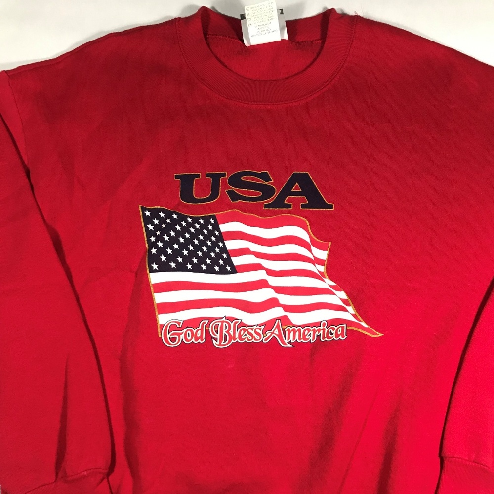 Vintage Lee God Bless America USA Pullover